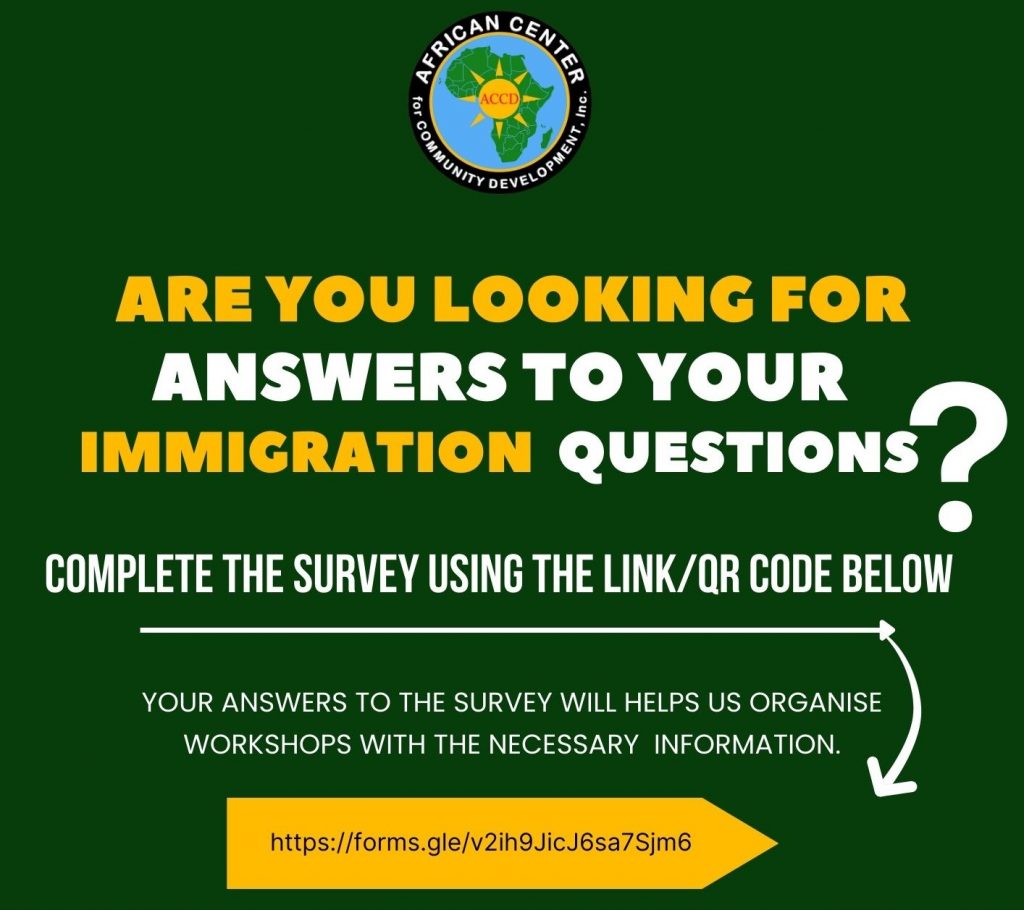 African Center immigration workshop survey