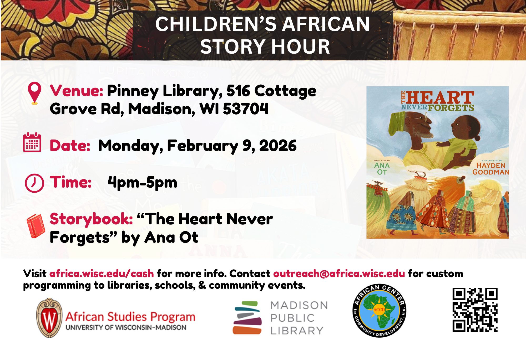 February 9 2026 Childrens African Story Hour Flyer