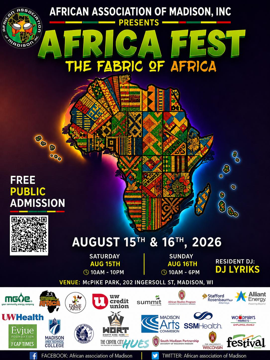 Flyer for 2026 Africa Fest